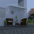Einziehbare Markise mit LED 350 x 150 cm Creme