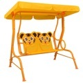 Kinder-Hollywoodschaukel Gelb 115 x 75 x 110 cm Stoff