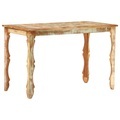 vidaXL Esstisch 120×60×76 cm Recyceltes Massivholz