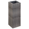 vidaXL Garten-Hochbeet 28×28×80 Poly Rattan Grau