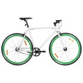 vidaXL, vidaXL Fahrrad mit Festem Gang Weiß und Grün 700c 55 cm