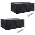 vidaXL Gartenmöbel-Abdeckungen 2 Stk. 8 Personen Poly Rattan 10 Ösen
