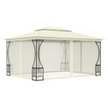 vidaXL, vidaXL Pavillon mit Vorhängen 300x400x265 cm Creme