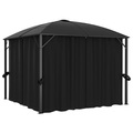 vidaXL Pavillon mit Vorhängen 300 x 300 x 265 cm Anthrazit