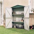 vidaXL Gerätehaus Grün 107,5x46x183 cm Verzinkter Stahl