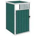 vidaXL Mülltonnenbox Grün 72×81×121 cm Stahl