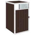 vidaXL Mülltonnenbox Braun 72×81×121 cm Stahl
