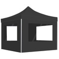 vidaXL Profi-Partyzelt Faltbar mit Wänden Aluminium 2×2m Anthrazit