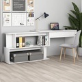 vidaXL Eckschreibtisch Weiß 200x50x76 cm Spanplatte
