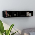 CD-Wandregal Hochglanz-Schwarz 100 x 18 x 18 cm Spanplatte