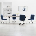 vidaXL Esszimmerstühle 4 Stk. Blau Stoff