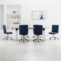 vidaXL Esszimmerstühle 6 Stk. Blau Stoff