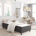 vidaXL Boxspring-Bettgestell Grau Stoff 80x200 cm