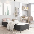 vidaXL Boxspring-Bettgestell Grau Stoff 100x200 cm
