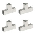 vidaXL Pfostenverbinder 4 Stk. T-Form Verzinktes Metall 71 x 71 mm