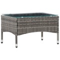 Couchtisch Grau 60 x 40 x 36 cm Poly Rattan