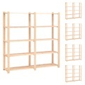 vidaXL Lagerregale 5 Böden 5 Stk. 170x38x170cm Massivholz Kiefer 500kg