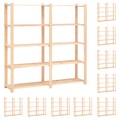vidaXL Lagerregale 5 Böden 10 Stk 170x38x170cm Massivholz Kiefer 500kg