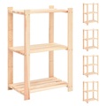 vidaXL Lagerregale 3 Böden 5 Stk. 60x38x90cm Massivholz Kiefer 150kg