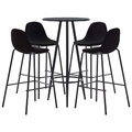 5-tlg. Bar-Set Stoff Schwarz