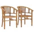 vidaXL, vidaXL Gartenstühle 2 Stk. Massivholz Teak