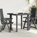 Gartentisch Anthrazit 80 x 75 x 72 cm Kunststoff