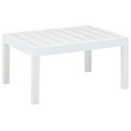 vidaXL Gartentisch Weiß 78×55×38 cm Kunststoff