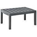 vidaXL Gartentisch Anthrazit 78×55×38 cm Kunststoff