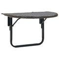 Diverse Hardware, Balkontisch Braun 60 x 60 x 50 cm Poly Rattan