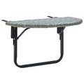 Balkontisch Grau 60 x 60 x 50 cm Poly Rattan