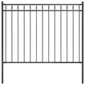 vidaXL Gartenzaun Stahl 1,7x1 m Schwarz