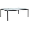 vidaXL, vidaXL Garten-Esstisch Schwarz 200x150x74 cm Poly Rattan