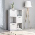 vidaXL Lagerschrank Hochglanz-Weiß 60 x 29,5 x 90 cm Spanplatte