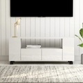 vidaXL TV-Schrank Hochglanz-Weiß 120 x 35 x 43 cm Spanplatte