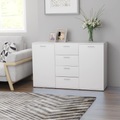 vidaXL Sideboard Weiß 120×35,5×75 cm Spanplatte