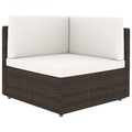 Modulares Ecksofa Poly Rattan Braun