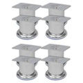 Sofabeine 8 Stk. Rund Chrom 60 mm