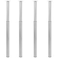 vidaXL Teleskopische Tischbeine 4 Stk. Gebürstetes Nickel 710-1100 mm