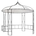 vidaXL Pavillon 300 x 290 cm Weiß Rund