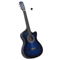 vidaXL Western Akustik Cutaway Gitarre mit 6 Saiten Blauschattiert 38