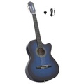 vidaXL, vidaXL Western Akustik Cutaway Gitarre mit Equalizer 6 Saiten Blau