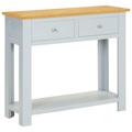 vidaXL Konsolentisch 83x30x73 cm Massivholz Eiche