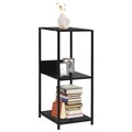 vidaXL, vidaXL Kleines Bücherregal Schwarz 33,5x39,6x79,7 cm Holzwerkstoff