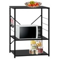 Mikrowellenregal Schwarz 60 x 39,6 x 79,5 cm Spanplatte