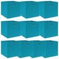 vidaXL Aufbewahrungsboxen 10 Stk. Babyblau 32×32×32 cm Stoff