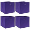 vidaXL Aufbewahrungsboxen 4 Stk. Lila 32×32×32 cm Stoff