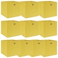 vidaXL Aufbewahrungsboxen 10 Stk. Gelb 32×32×32 cm Stoff