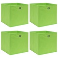vidaXL Aufbewahrungsboxen 4 Stk. Grün 32×32×32 cm Stoff