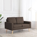 vidaXL, vidaXL 2-Sitzer-Sofa Braun Stoff