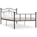 vidaXL Bettgestell Schwarz Metall 100 × 200 cm